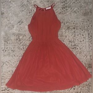 LUSH Orange High Neck Dress